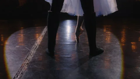 Ballet dancers practice during choreography rehearsal Stock Footage 238074273