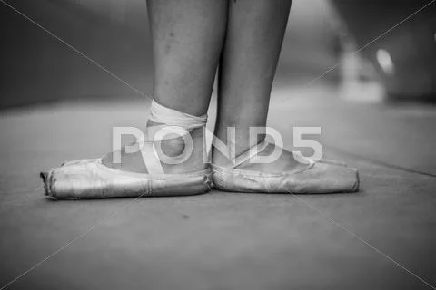 Ballet Dancers Wearing Pointe Shoes