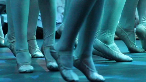 Ballet dancing feet Stock Footage 94551756