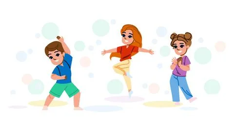 Ballet dancing hobby kid vector Stock Illustration