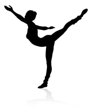 Ballet Dancing Silhouette イラスト素材