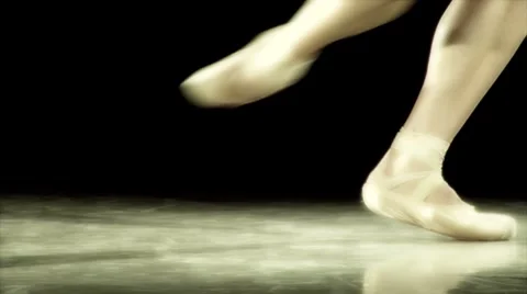 Ballet feet Stock Footage