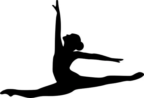 Ballet Jumping Dancer Stock Illustration