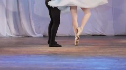Ballet pair feet Stock Footage 54361332