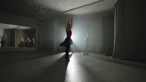 Ballet performance in a dance studio. Stock Footage 244651534