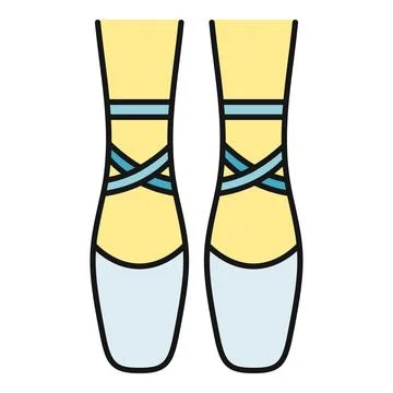 Ballet pointe shoes expressing elegance and dancing art Illustrazione stock