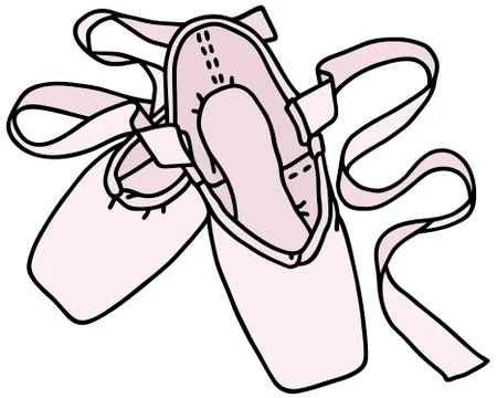 Ballet shoes Stock Illustration