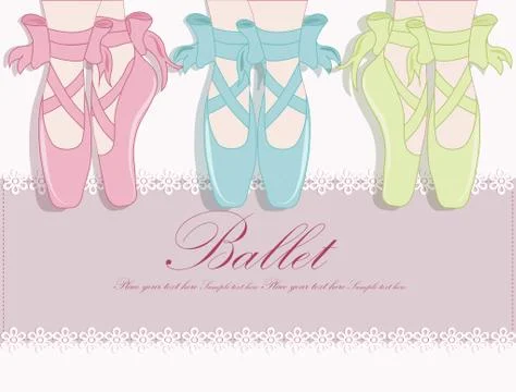 Ballet shoes, Vector illustration Stock Illustration