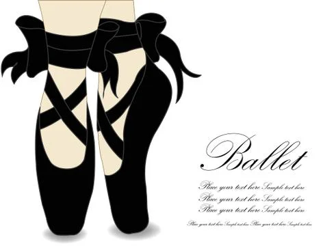 Ballet shoes, Vector illustration Stock Illustration