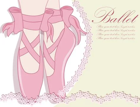 Ballet shoes, Vector illustration Stock Illustration