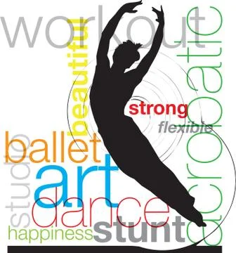 Ballet, Vector illustration Illustrazione stock