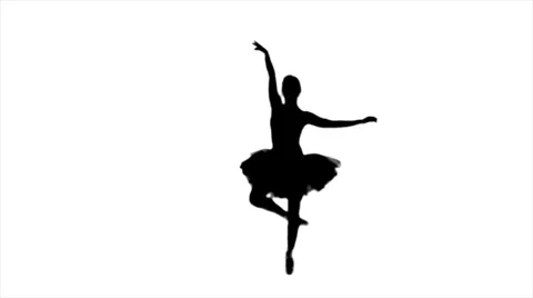 Balletdancer - Solo - Silhouettes - 50fps Stock Footage 34249566
