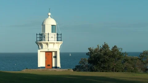Ballina Beach Lighthouse 2 Stock Footage 86420387