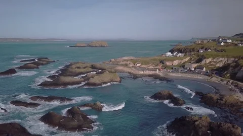 Ballintoy Harbour Stock Footage