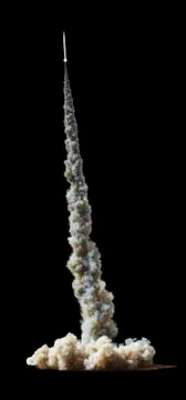 Ballistic launch rocket isolated Illustrazione stock