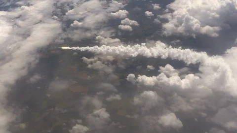 Ballistic Missile flying above the clouds. Stock Footage 90048969
