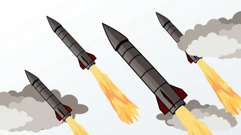 Ballistic missile Stock Footage 330243534