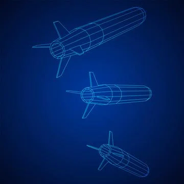Ballistic Missile, Hypersonic Rocket, Bomb Stock Illustration
