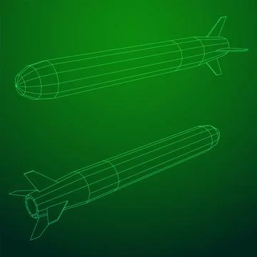 Ballistic Missile, Hypersonic Rocket, Bomb Stock Illustration