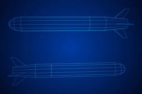 Ballistic Missile, Hypersonic Rocket, Bomb Stock Illustration