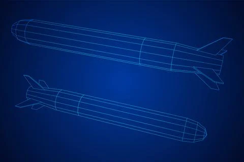 Ballistic Missile, Hypersonic Rocket, Bomb Stock Illustration