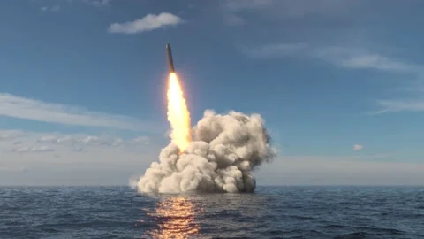 Ballistic missile launch Stock Footage 133203269