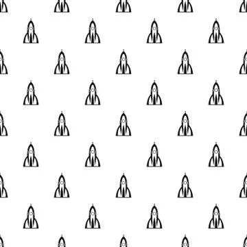 Ballistic rocket pattern, simple style Stock Illustration