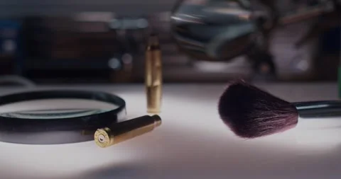 Ballistics expertise CSI close up 4K Vídeos de archivo 248890468