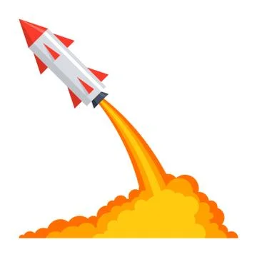 Ballistics with Rocket Launch Stock Illustration
