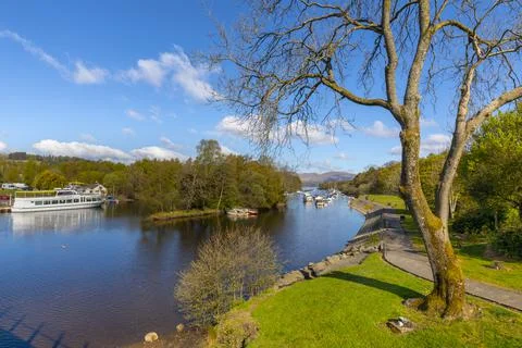 Balloch, River Leven, Loch Lomond, Scotland, United Kingdom, Europe Stock Photos