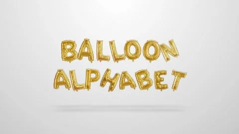 Ballon Alphabet After Effects stock