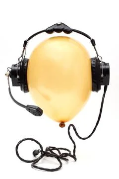 Ballon with headphone Stock Photos