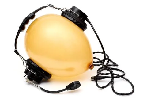 Ballon with headphone Stock Photos