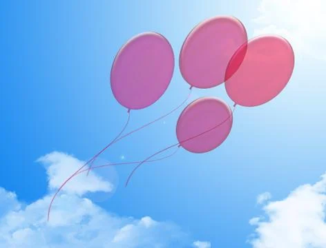 Ballon in the sky Stock Illustration