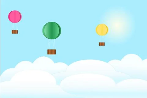 Ballon on sky Stock Illustration