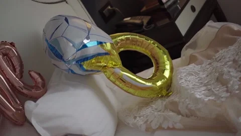 Ballon wedding ring Stock Footage 156834409