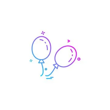Ballons icon design vector Stock Illustration