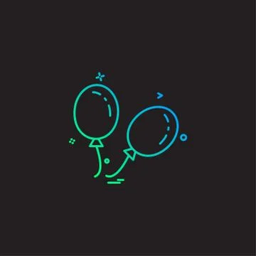 Ballons icon design vector Stock Illustration