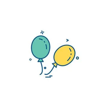 Ballons icon design vector Stock Illustration