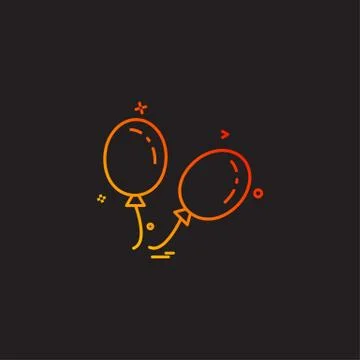 Ballons icon design vector Stock Illustration
