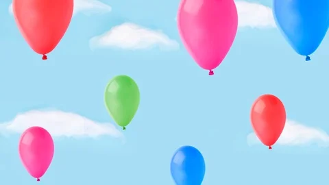 Ballons in the sky Video stock 113003617