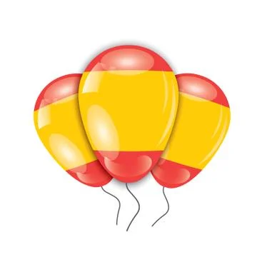 Ballons with Spain flag Stock Illustration