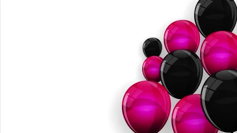 Balloon 3D Rotation Animation Alpha Background Stock Footage 221174772
