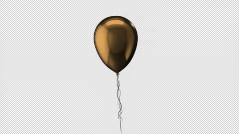 Balloon 3D Rotation Animation Alpha Background Stock Footage 221174781