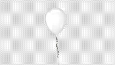 Balloon 3D Rotation Animation Alpha Background Stock Footage 221174787