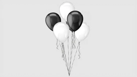Balloon 3D Rotation Animation Alpha Background Video stock 221174797
