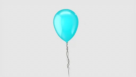 Balloon 3D Rotation Animation Alpha Background Stock Footage 221174800