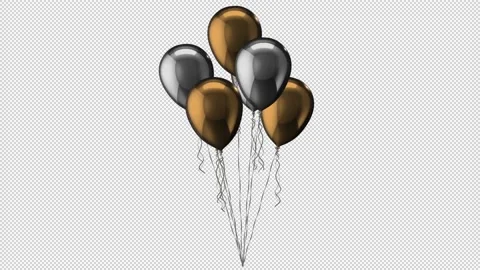 Balloon 3D Rotation Animation Alpha Background Video stock 221174823