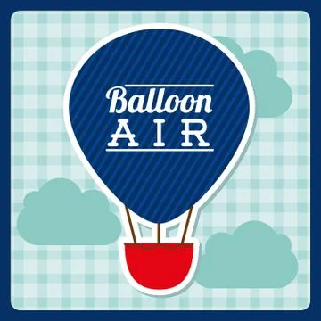 Balloon air  design over background vector illustration Ilustração Stock