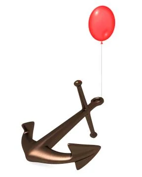Balloon and anchor. Stock Illustration